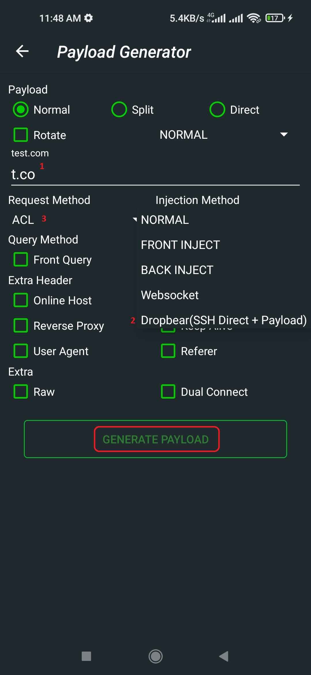 SSH Direct + Payload Setup Step 2